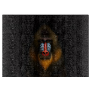 Schwarze 4 Luxe Glasboard Mandrill-Affe Schneidebrett