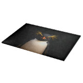 Schwarze 4 Luxe Glasplatte Rockhopper Pinguin Schneidebrett (Ecke)