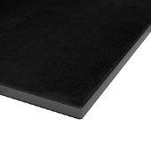 Schwarze 4 Luxe Glasplatte Ruby Red Tulpe Schneidebrett (Ecke)