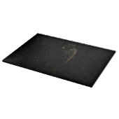 Schwarze 4 Luxe Glasplatte Schwarzer Panther Schneidebrett (Ecke)