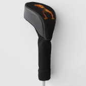 Schwarze 4 Luxe Golf Driver Hülle, Leopard Gecko Headcover (angewinkelt)