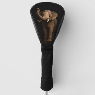 Schwarze 4 Luxe Golf Driver Hülle, Mächtiger Elefa Headcover