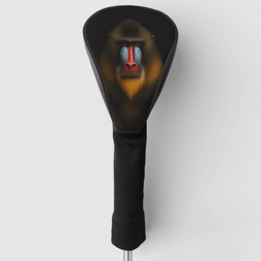 Schwarze 4 Luxe Golf Driver Hülle, Mandrillaffe Headcover (Vorderseite)