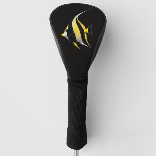 Schwarze 4 Luxe Golf Driver Hülle, Moorish Idol Fi Headcover (Vorderseite)