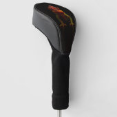 Schwarze 4 Luxe Golf Driver Hülle, Panther Chamäle Headcover (angewinkelt)