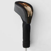 Schwarze 4 Luxe Golf Driver Hülle, Refined Papillo Headcover (angewinkelt)
