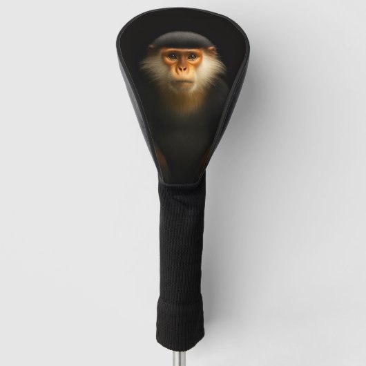 Schwarze 4 Luxe Golf Driver Hülle, Roter Douc Lang Headcover (Vorderseite)