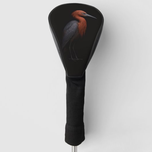 Schwarze 4 Luxe Golf Driver Hülle, Rötlicher Seide Headcover (Vorderseite)