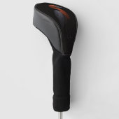 Schwarze 4 Luxe Golf Driver Hülle, Rötlicher Seide Headcover (angewinkelt)