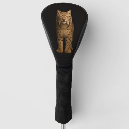 Schwarze 4 Luxe Golf Driver Hülle, Stiller Luchs Headcover (Vorderseite)