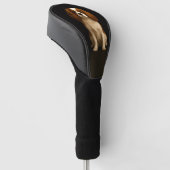 Schwarze 4 Luxe Golf Driver Hülle, Sweet Cavalier Headcover (angewinkelt)