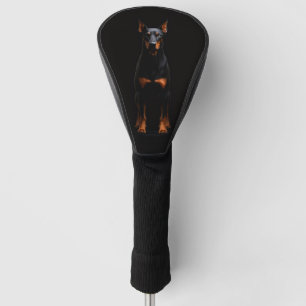 Schwarze 4 Luxe Golf Driver Hülle, Wächter Doberma Headcover