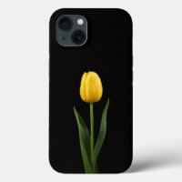 Schwarze 4 Luxe iPhone 13, Goldene Tulpe