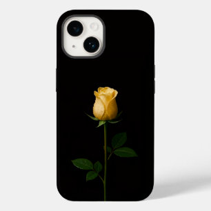 Schwarze 4 Luxe iPhone 14 Hülle Mate, sonnengelbe 