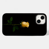 Schwarze 4 Luxe iPhone 14 Hülle Mate, sonnengelbe  (Rückseite (Horizontal))