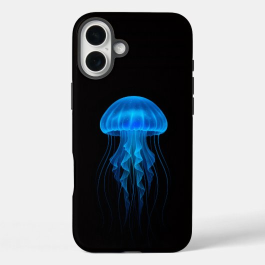 Schwarze 4 Luxe iPhone 16 Plus Hülle Mate, Blaue Q (Rückseite)