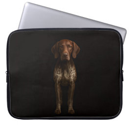 Schwarze 4 Luxe Laptop-Hülle, Deutscher Pointer-Hu Laptopschutzhülle