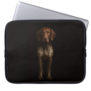 Schwarze 4 Luxe Laptop-Hülle, Deutscher Pointer-Hu Laptopschutzhülle