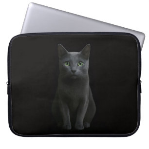 Schwarze 4 Luxe Laptop-Hülle, Russische Blaue Katz Laptopschutzhülle