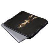 Schwarze 4 Luxe-Laptoptasche, Australischer Schäfe Laptopschutzhülle (Vorne Knopf)