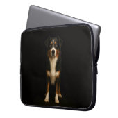 Schwarze 4 Luxe-Laptoptasche, Australischer Schäfe Laptopschutzhülle (Vorderseite Links)