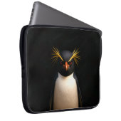 Schwarze 4 Luxe-Laptoptasche, Rockhopper-Pinguin Laptopschutzhülle (Vorne Rechts)