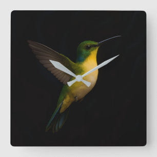 Schwarze 4 Luxe Wanduhr mit fliegendem Vogel