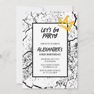 Schwarze 83. Geburtstagseinladung Männer Hip Hop Einladung