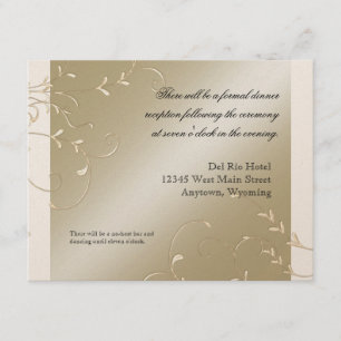 Schwarze Abendgarderobe Eleganz, Champagner-Creme  Begleitkarte