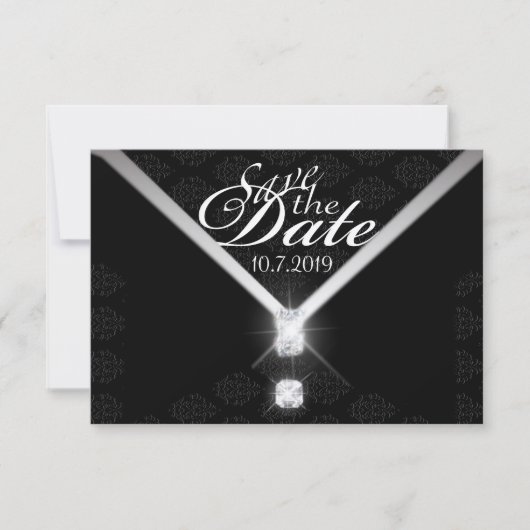 Schwarze Abendgarderobe - Rettet das Datum Save The Date (Vorderseite)