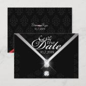 Schwarze Abendgarderobe - Rettet das Datum Save The Date (Vorne/Hinten)