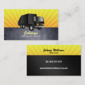 Schwarze Abfall-LKW-Visitenkarten Visitenkarte (Vorne/Hinten)