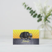 Schwarze Abfall-LKW-Visitenkarten Visitenkarte (Stehend Vorderseite)