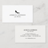 Schwarze Absatz-Schuh-Visitenkarte Visitenkarte (Vorne/Hinten)