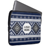 Schwarze Abstrakte ethnisch geometrische Muster mi Laptopschutzhülle (Vorne Rechts)
