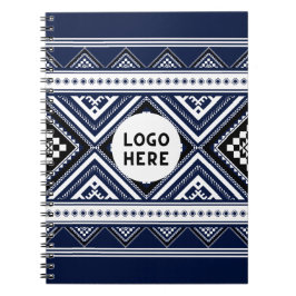 Schwarze Abstrakte ethnisch geometrische Muster mi Notizblock