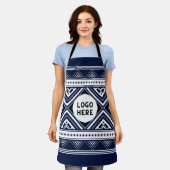 Schwarze Abstrakte ethnisch geometrische Muster mi Schürze (Getragen)