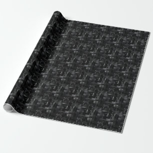 Schwarze abstrakte Malerei Geschenkpapier