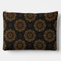 Schwarze Abstrakte Mandala Design Make-up Bag