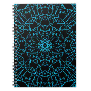 Schwarze abstrakte, moderne Spinnennetze Notizblock