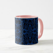 Schwarze abstrakte, moderne Spinnennetze Tasse (VorderseiteRechts)
