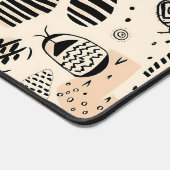 Schwarze Abstrakte Muster Schreibtischunterlage (Ecke)