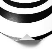 Schwarze abstrakte optische Täuschungs-Blume Fotodruck (Ecke)