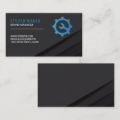 Schwarze Abstrakte Panels | Logo für Schraubenschl Visitenkarte (Vorne/Hinten)