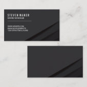 Schwarze Abstrakte Panels Visitenkarte (Vorne/Hinten)