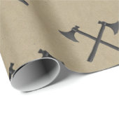 Schwarze Achsen auf Steinboden Geschenkpapier (Rolleneckpunkt)