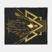 Schwarze Adam dreieckige Säule Grafik Fleecedecke (Vorderseite (Horizontal))