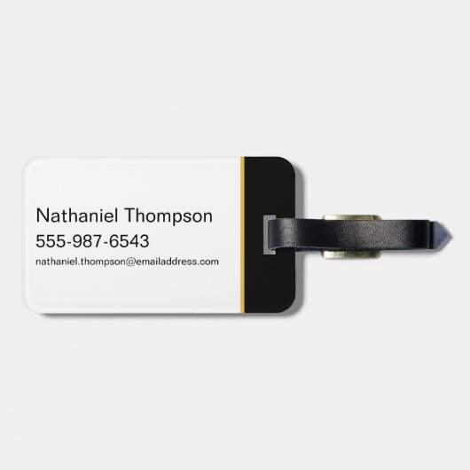 Schwarze Adam dreieckige Säule Grafik Gepäckanhänger (Rückseite horizontal)