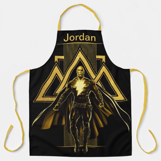 Schwarze Adam dreieckige Säule Grafik Schürze (Vorderseite)