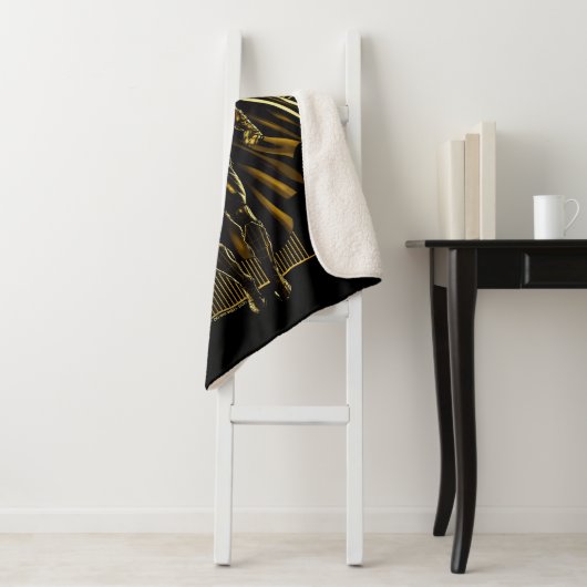 Schwarze Adam dreieckige Säule Grafik Sherpadecke (Beispiel)